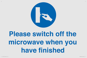 Please switch off the microwave when you have finished